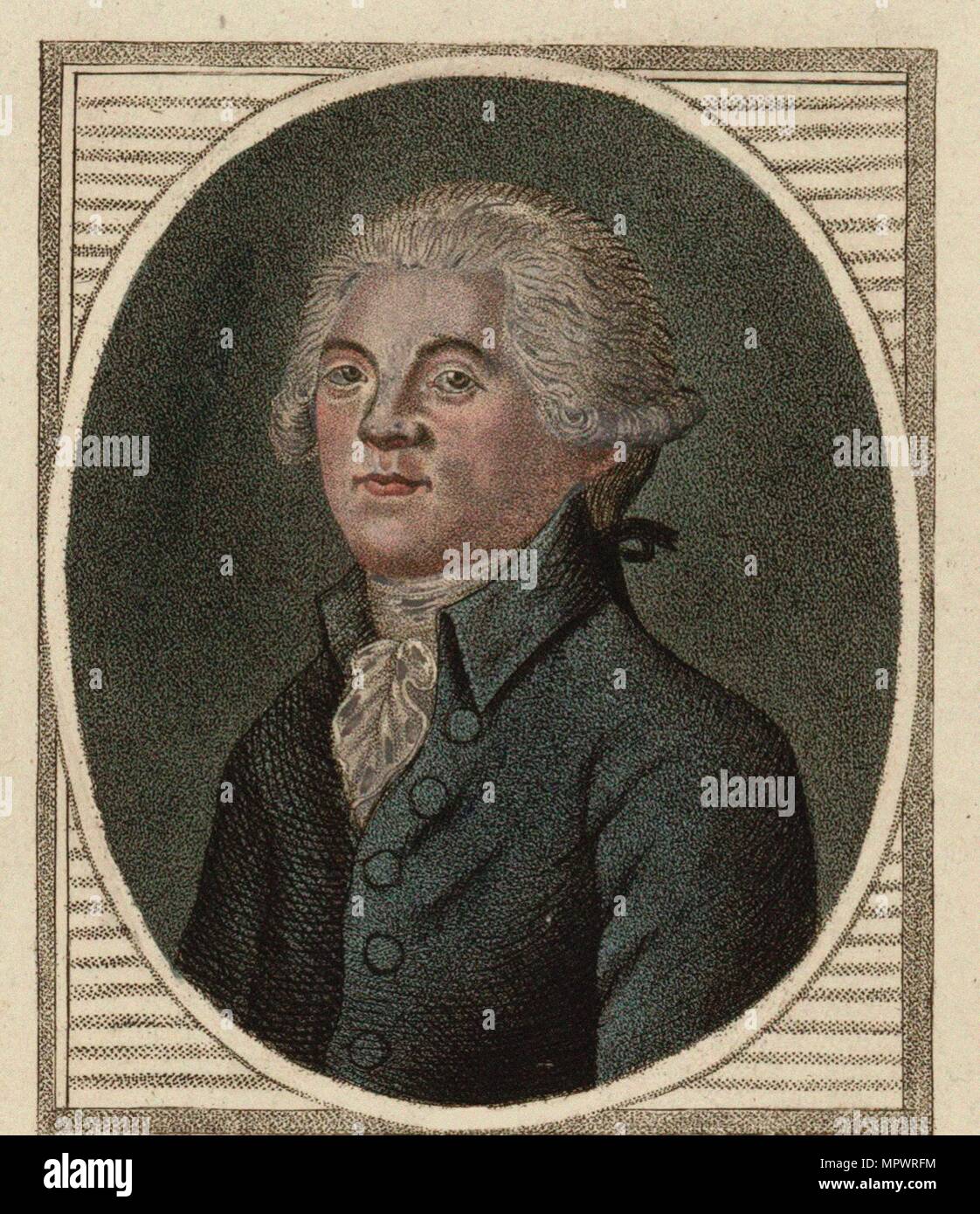 Maximilien de Robespierre (1758-1794), 1792. Stockfoto