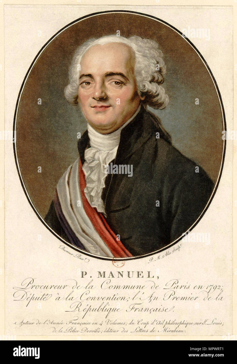 Pierre-Louis Manuel (1751-1793), 1792. Stockfoto