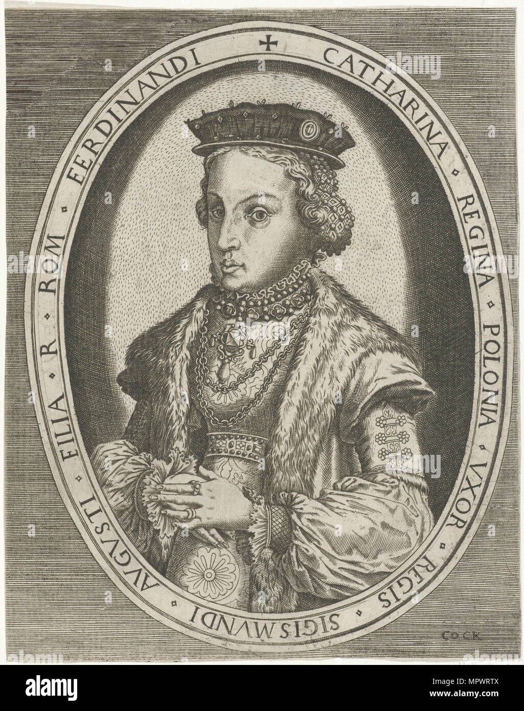 Porträt Catherine Jagiellonen- (1526-1583), ca. 1550-1565. Stockfoto