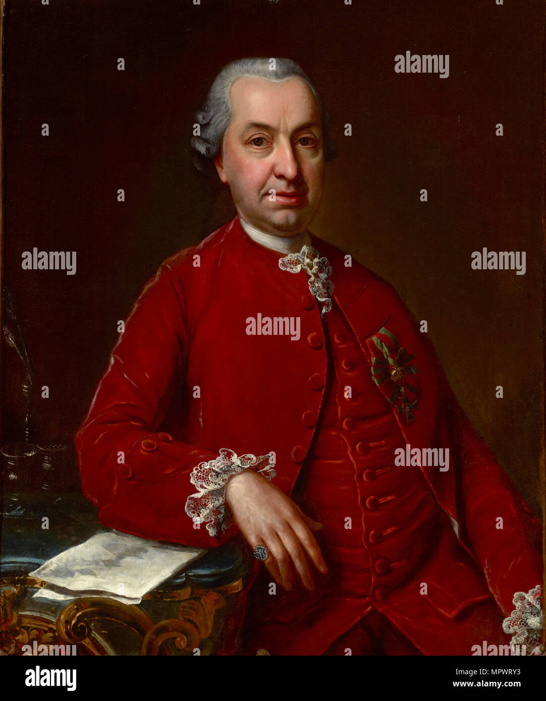 Portrait von Baron Samuel von Brukenthal (1721-1803), Gouverneur der Grand Fürstentum Transylva Stockfoto
