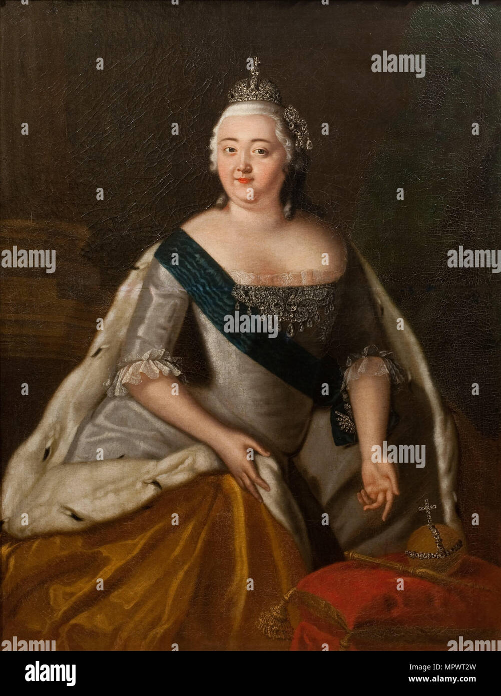 Porträt von Kaiserin Elisabeth von Russland (1709-1762), Mitte des 18. Cen.. Stockfoto