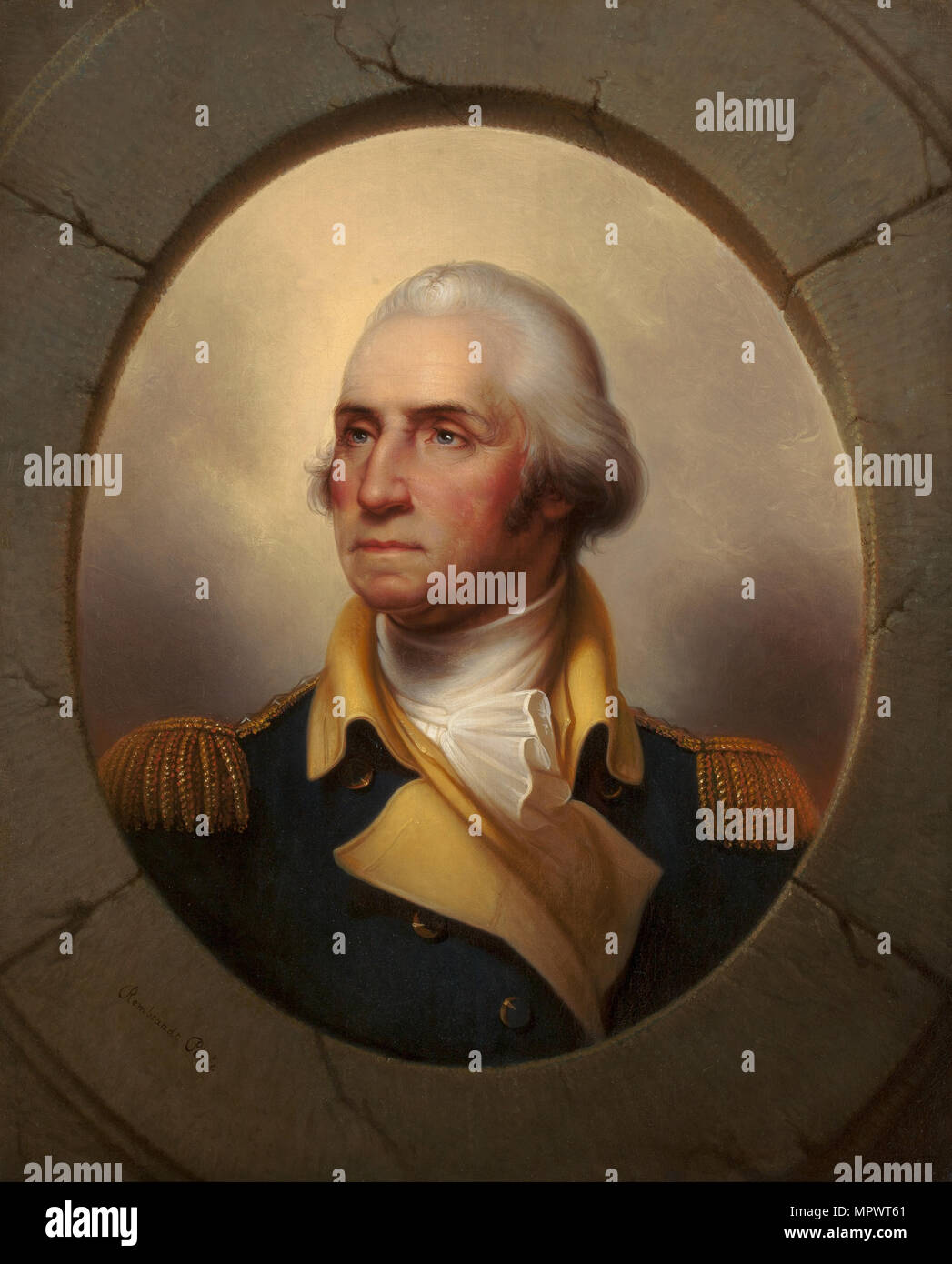 Porträt von George Washington (1732-1799), ca 1856. Stockfoto