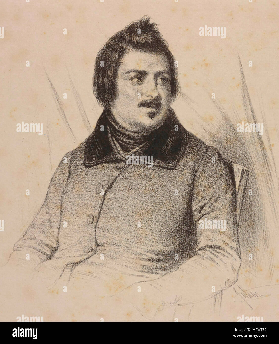 Portrait von Honoré de Balzac (1799-1850), C. 1840. Stockfoto