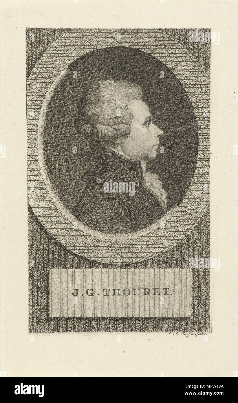 Portrait von Jacques Guillaume Thouret (1746-1794), 1790. Stockfoto