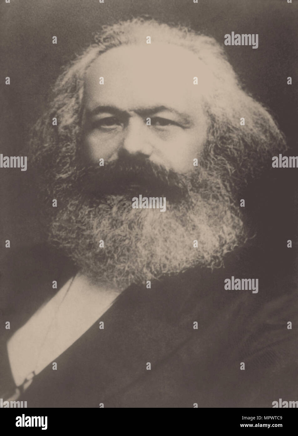 Porträt von Karl Marx (1818-1883). Stockfoto