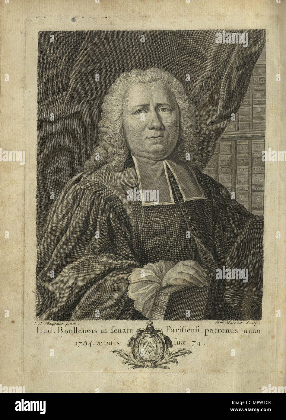 Portrait von Louis Boullenois (1680-1762). Stockfoto