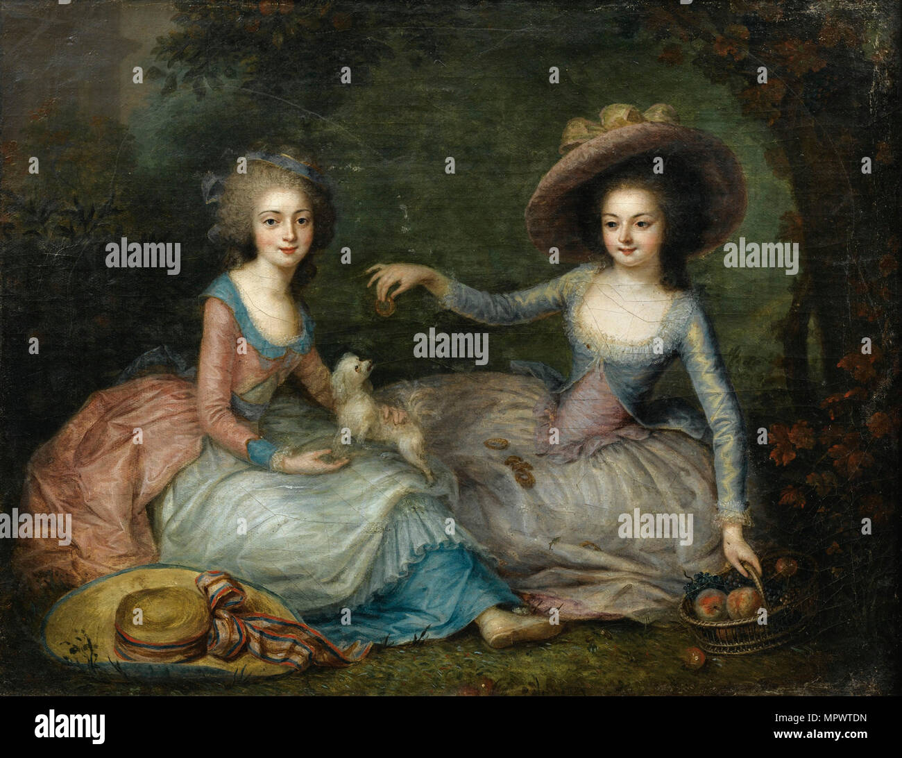 Portrait von Marie Antoinette und die Prinzessin von Lamballe, ca 1770. Stockfoto