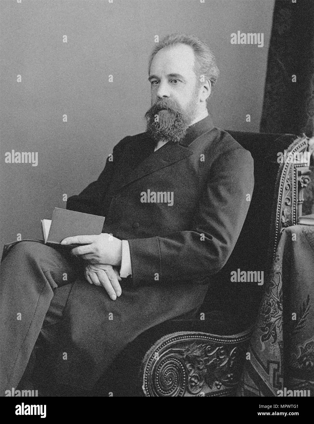 Portrait von Sergei Michailowitsch Tretjakow (1834-1892), 1881. Stockfoto