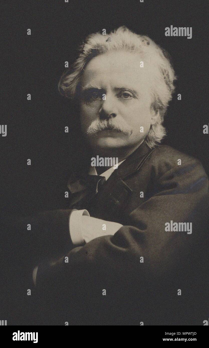 Portrait des Komponisten Edvard Grieg (1843-1907), 1900. Stockfoto