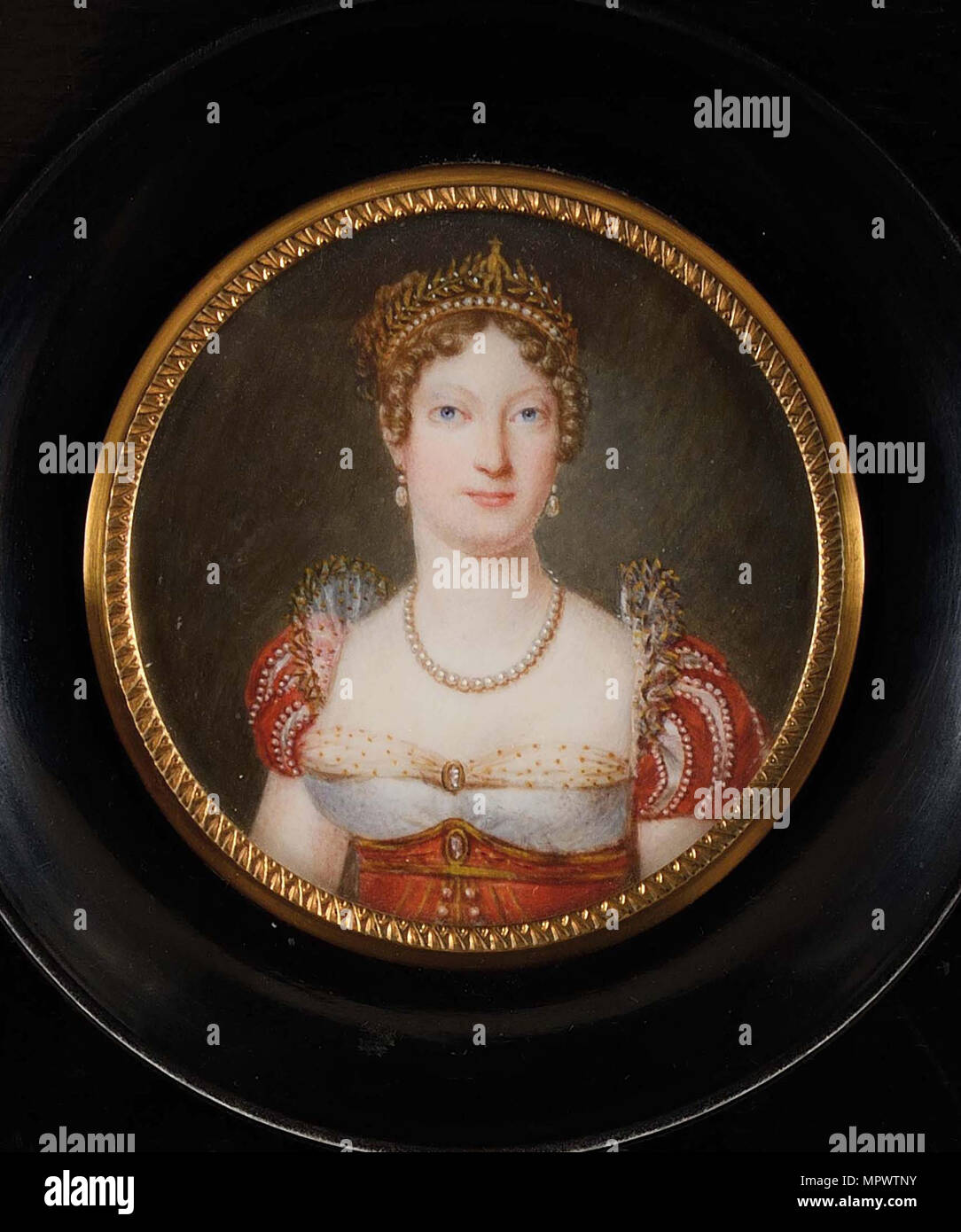 Porträt der Kaiserin Marie-Louise (1791-1847), Mitte des 19. Cen.. Stockfoto