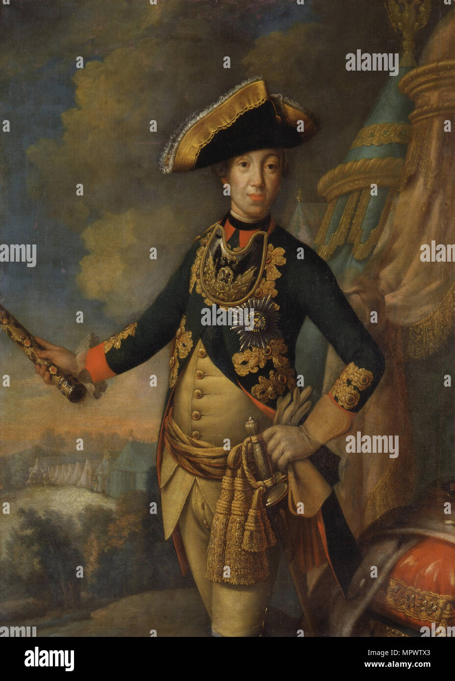 Porträt des Zaren Peter III. von Russland (1728-1762), 1762. Stockfoto