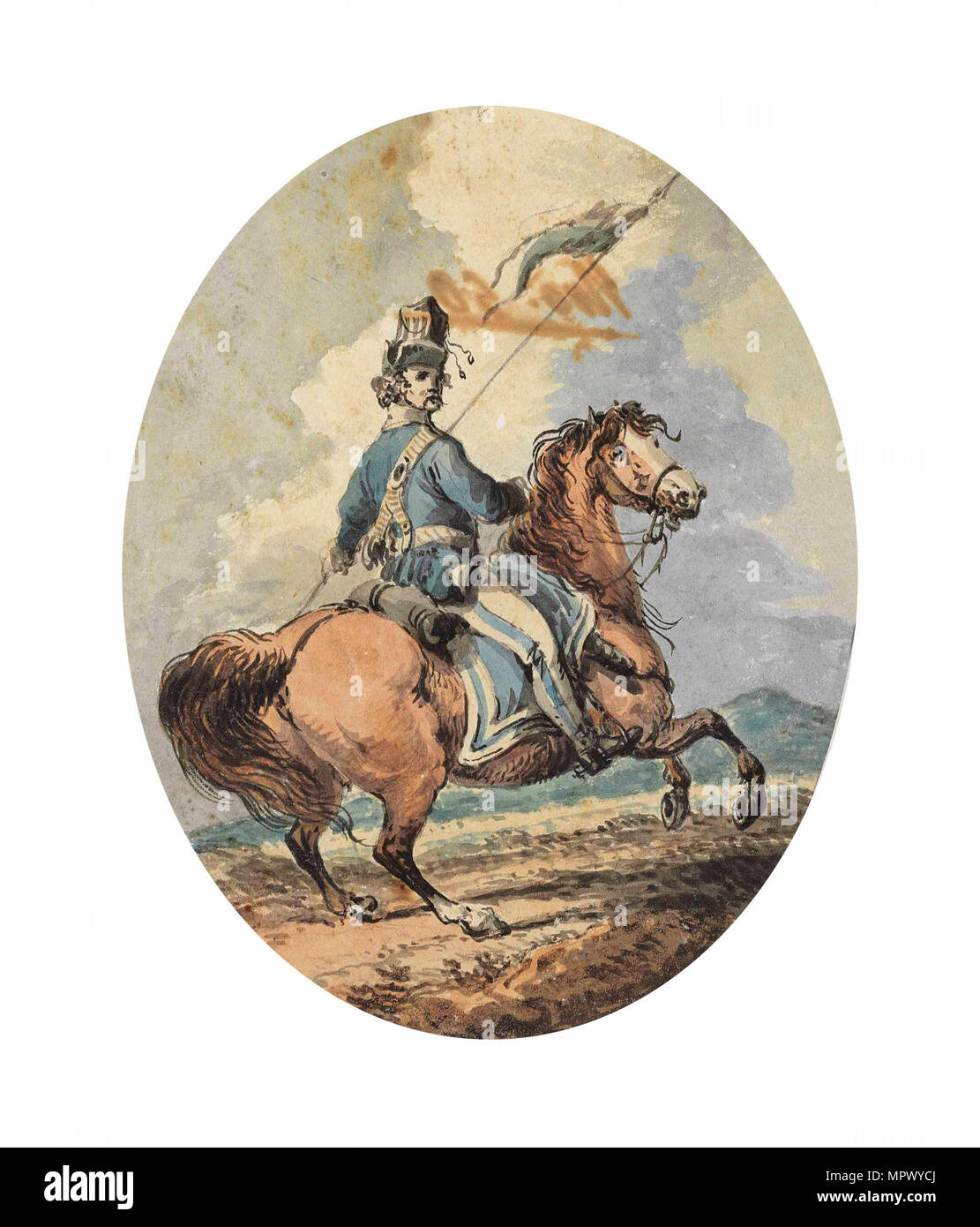Die kosciuszko Soldat, C. 1800. Stockfoto