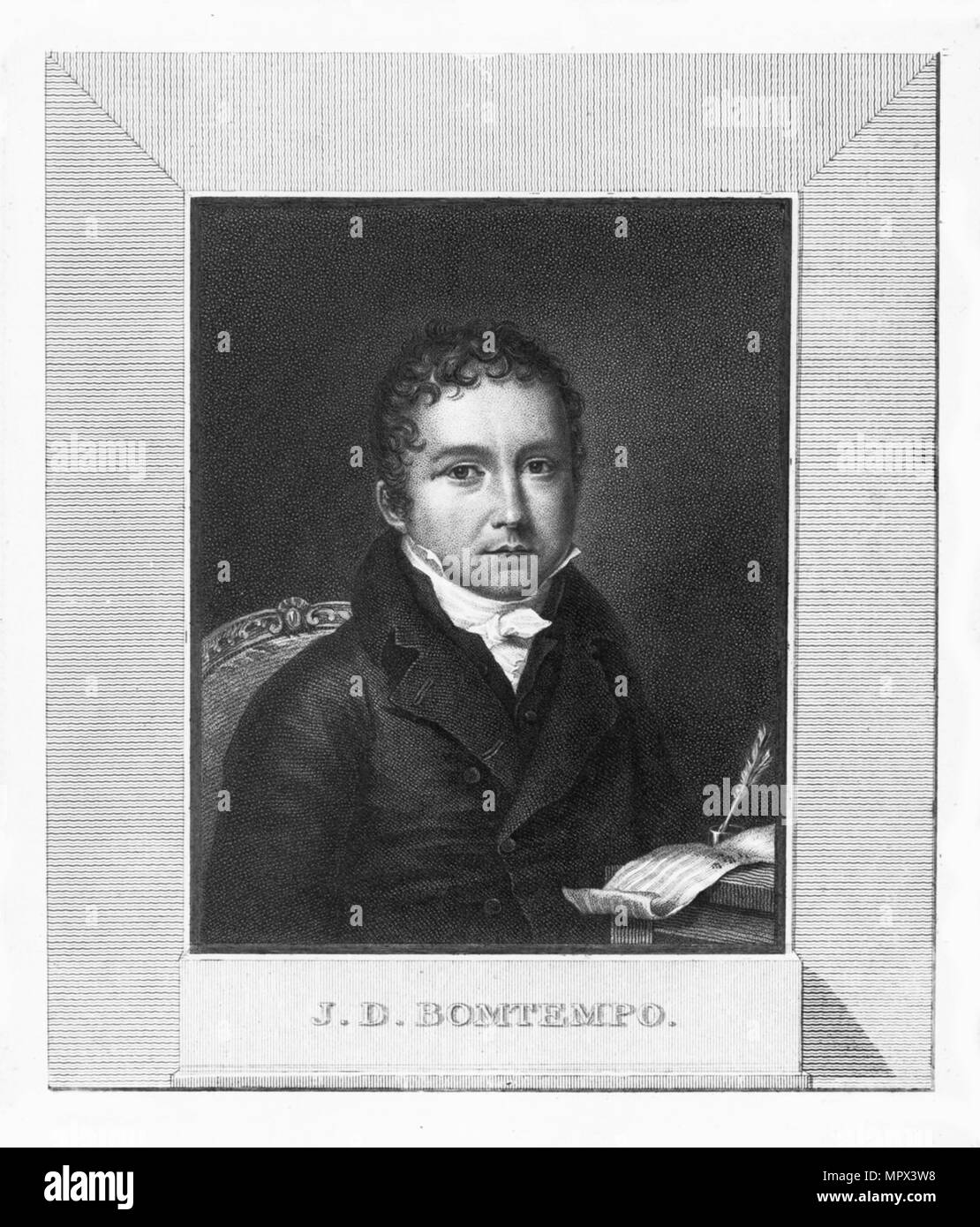 Portrait des Komponisten João Domingos Bomtempo (1775-1842). Stockfoto