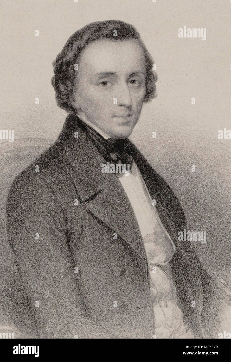 Portrait des Komponisten Frédéric Chopin (1810 - 1849), 1847. Stockfoto