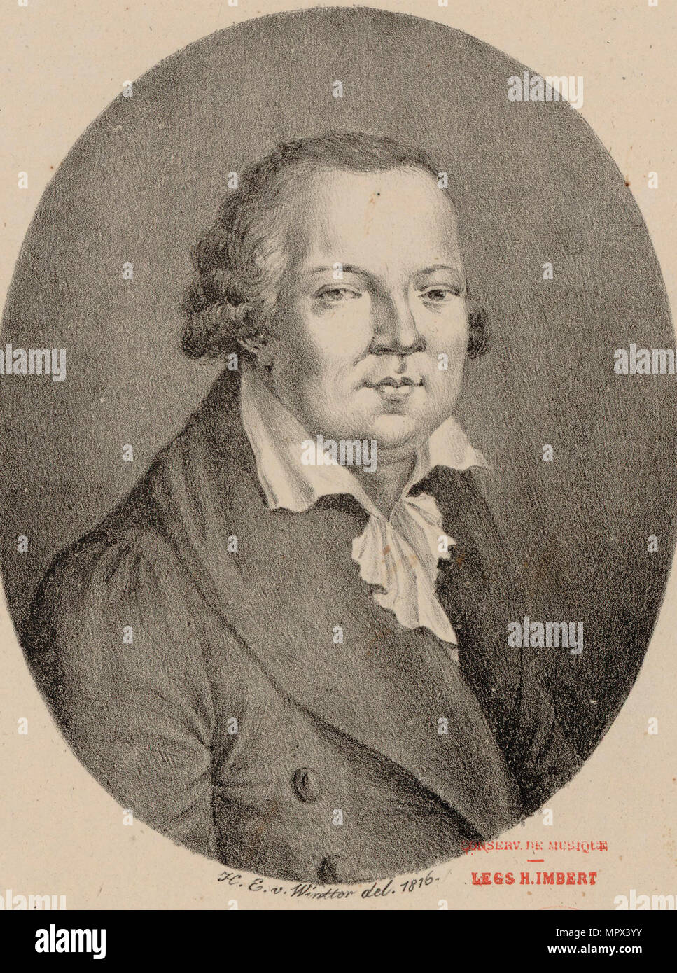 Portrait des Komponisten Domenico Cimarosa (1749-1801), 1816. Stockfoto