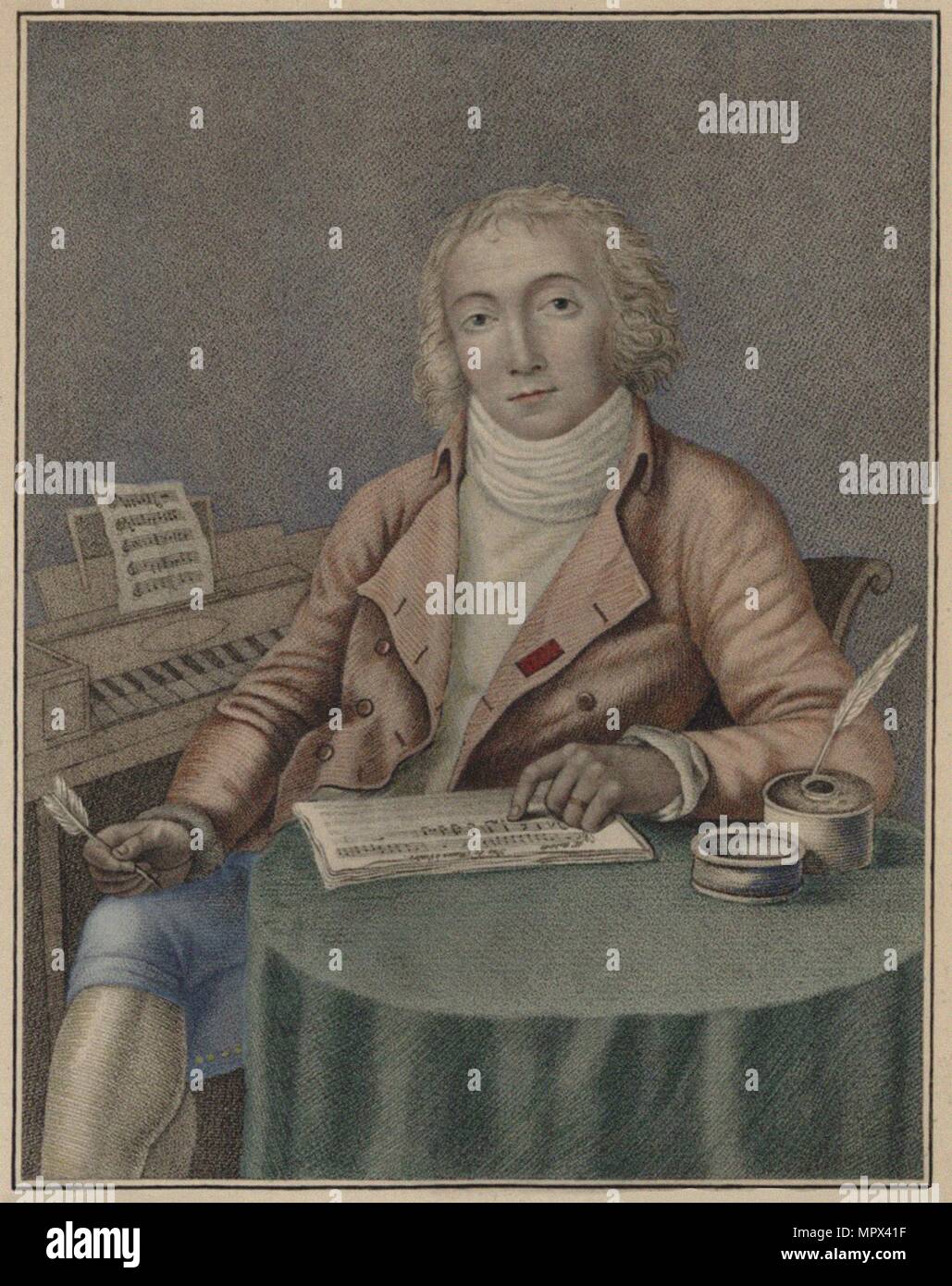Portrait des Komponisten Nicolas Dalayrac (1753-1809), 18 Prozent.. Stockfoto