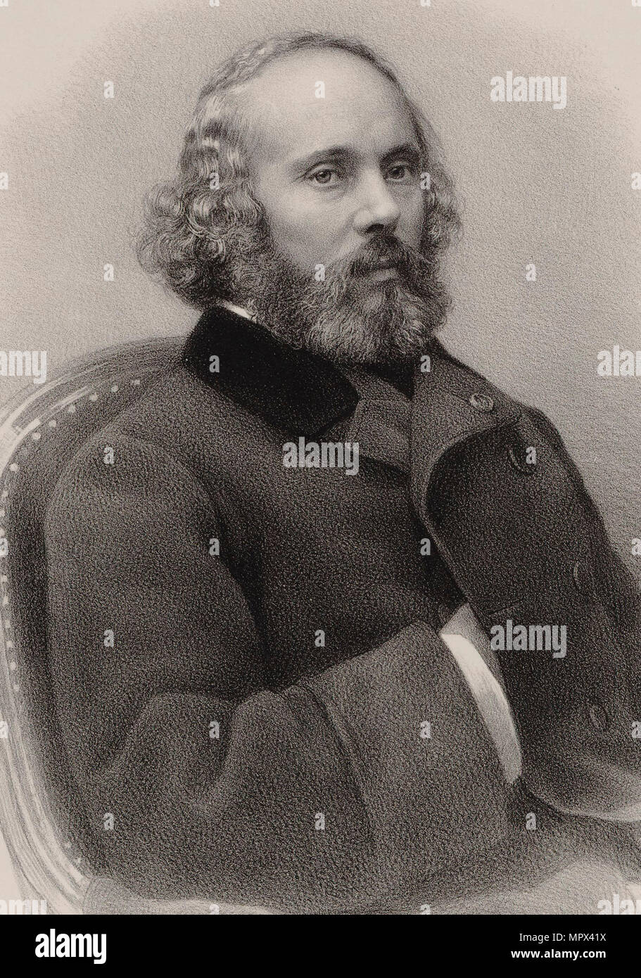 Portrait des Komponisten Félicien David (1810-1876), 1870. Stockfoto