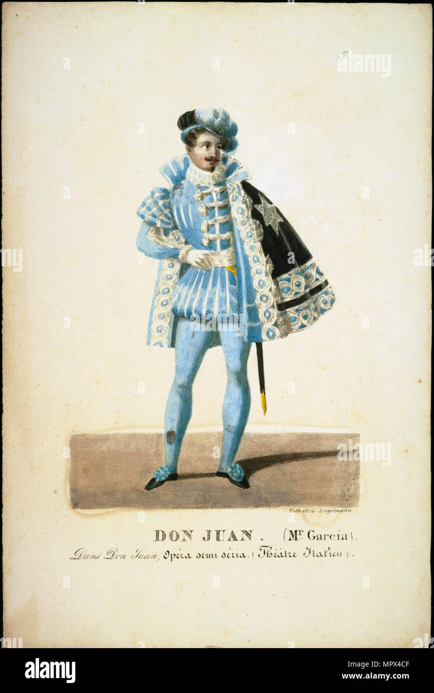 Manuel del Pópulo Vicente García als Don Giovanni in der Oper Don Giovanni von Wolfgang Amadeus Mozart, 1. Stockfoto