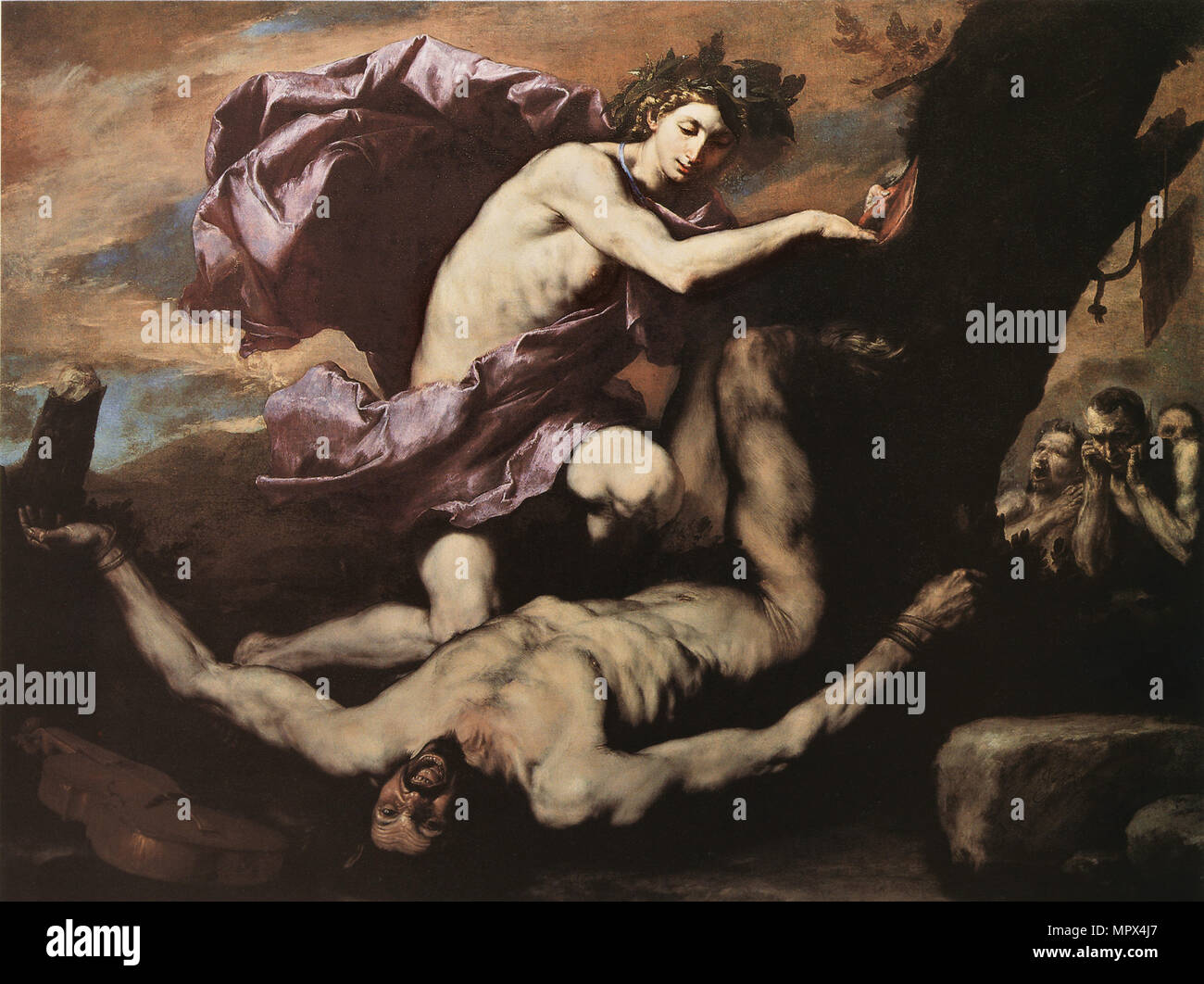 Marsyas und Apoll, 1637. Stockfoto