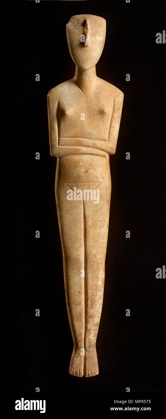 Figurine, frühe Kykladen II, C2800, C2300BC. Artist: Unbekannt. Stockfoto