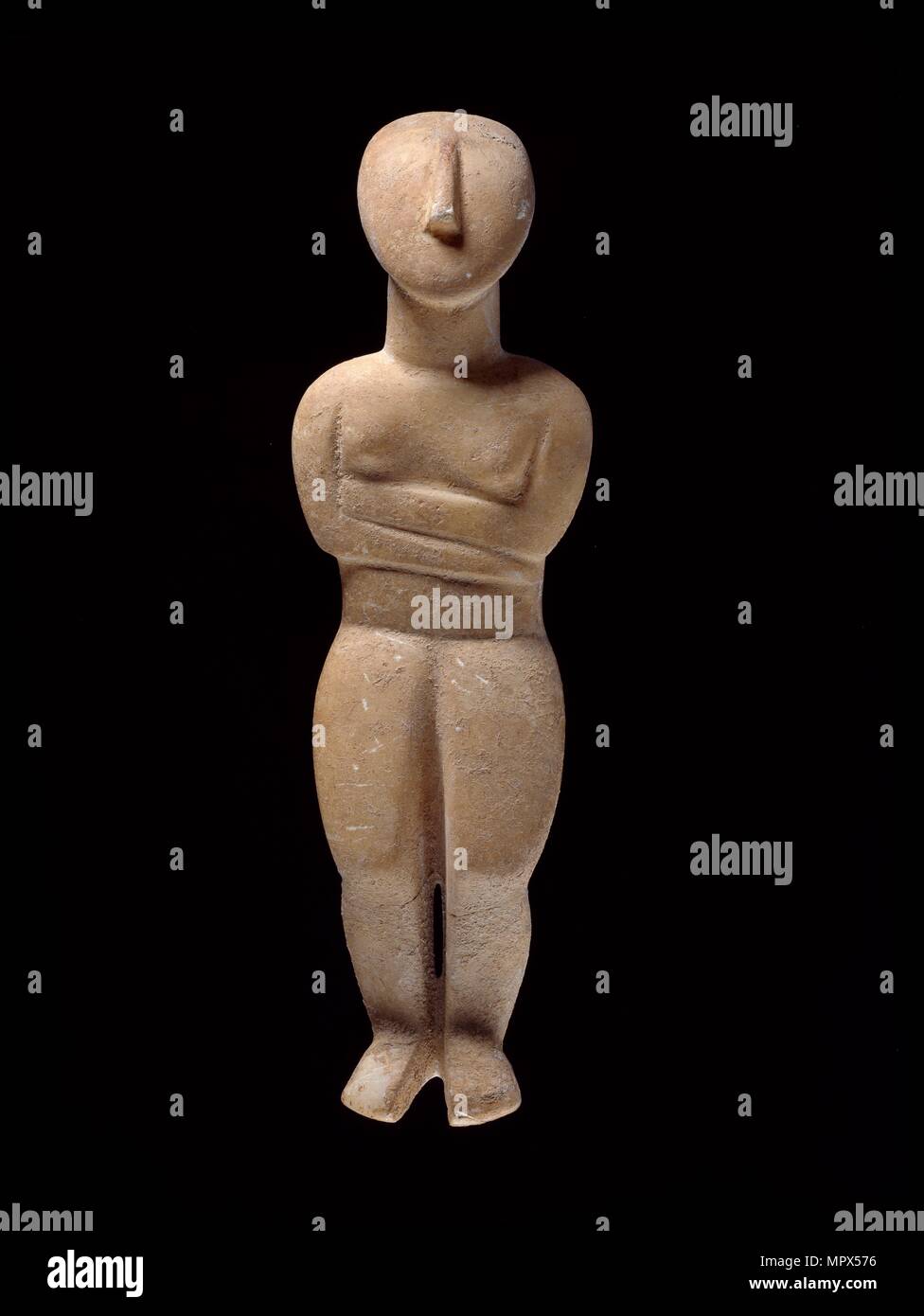 Kykladen Kykladen II-Figur, frühen Periode, c2800, C2300BC. Artist: Unbekannt. Stockfoto