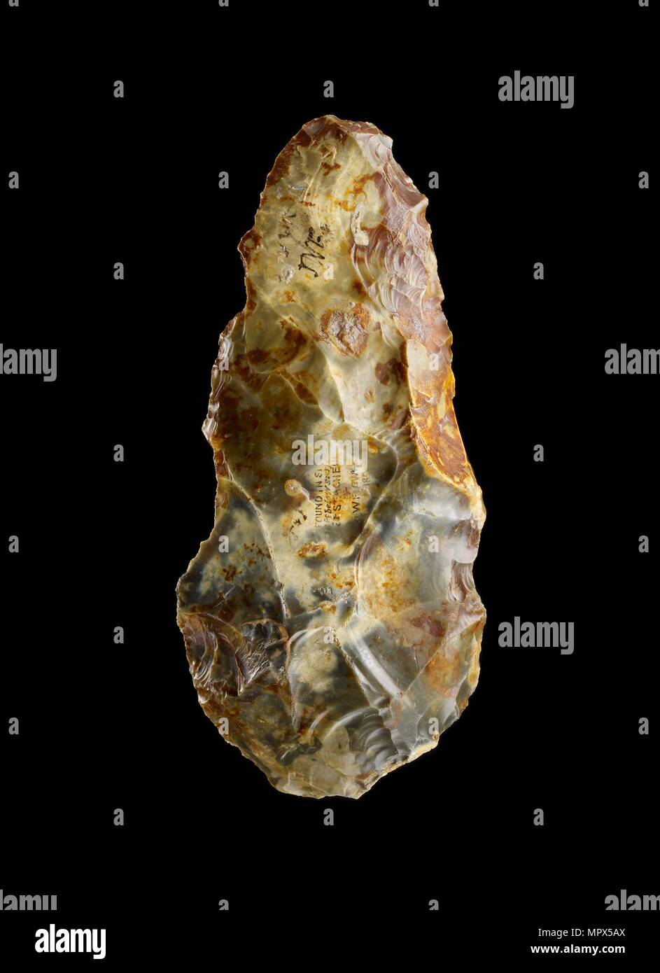 Handaxe, unteren Paläolithikum (Westeuropa), c 800 - C 200 000 BC. Artist: Unbekannt. Stockfoto