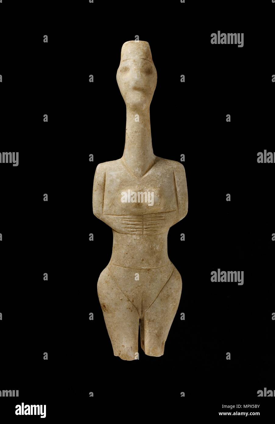 Kykladen Kykladen ICH-Figur, frühen Periode, c 3100, c 2800 BC. Artist: Unbekannt. Stockfoto