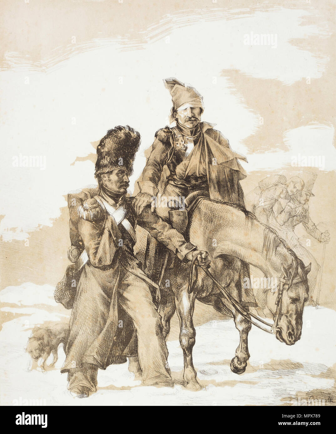 Der Rückzug aus Russland, 1818. Stockfoto