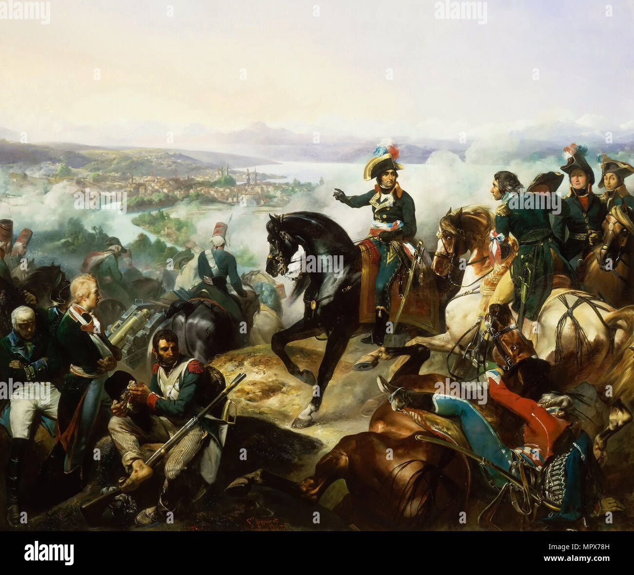In der Zweiten Schlacht von Zürich am 25. September 1799 1837. Stockfoto