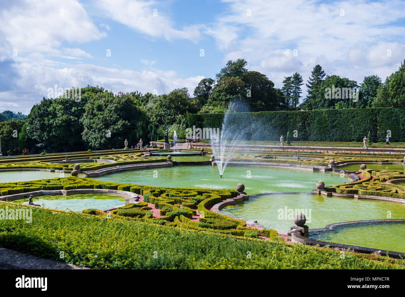 Das Wasser Terrassen an Blenheim Palace Stockfoto