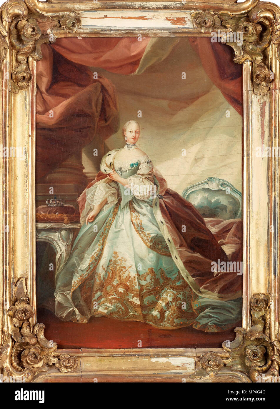 Portrait von Juliane Marie (1729-1796), Königin von Dänemark und Norwegen. Stockfoto