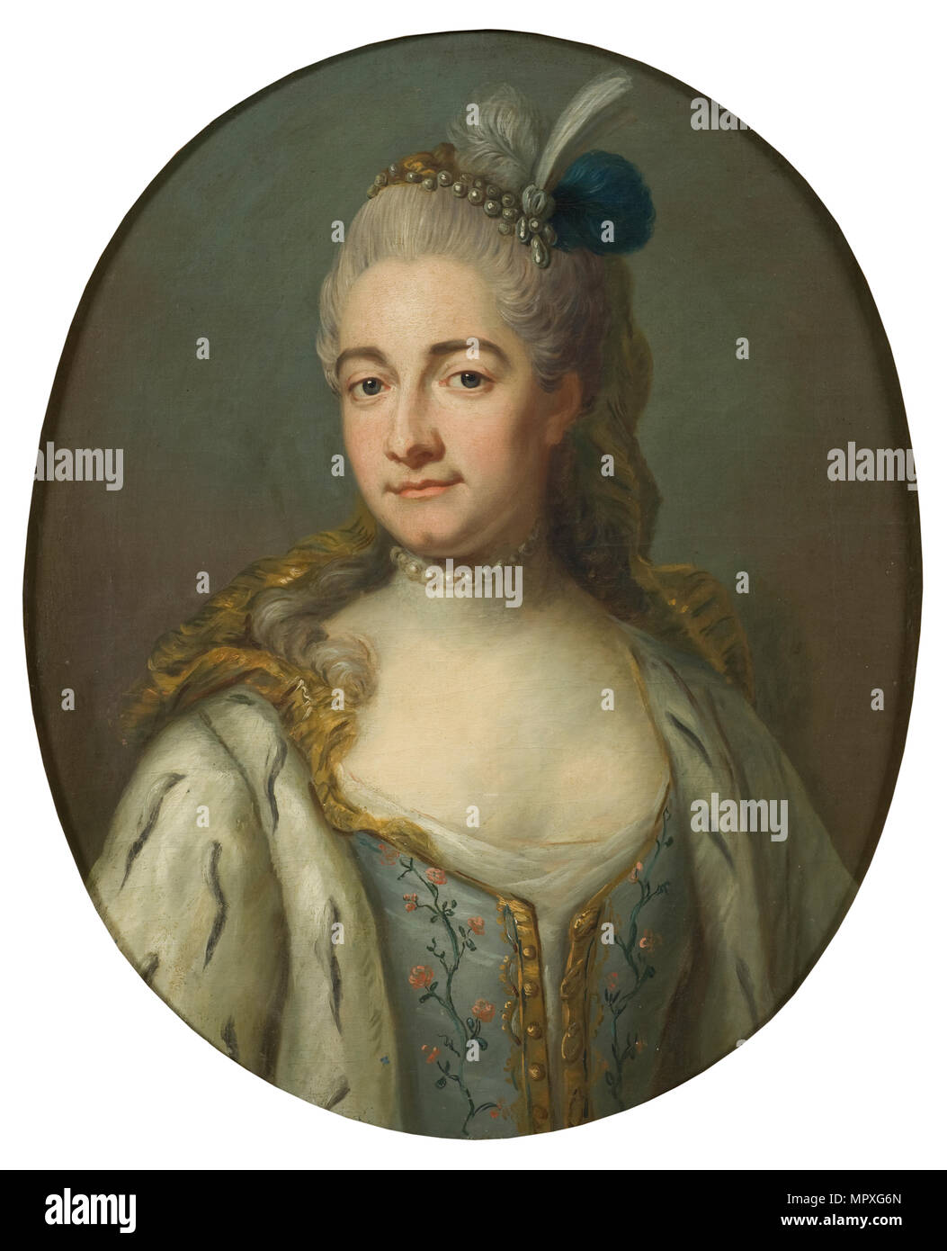 Porträt der Gräfin Hedvig Catharina De la Gardie (1695-1745), geborene Lillie. Stockfoto