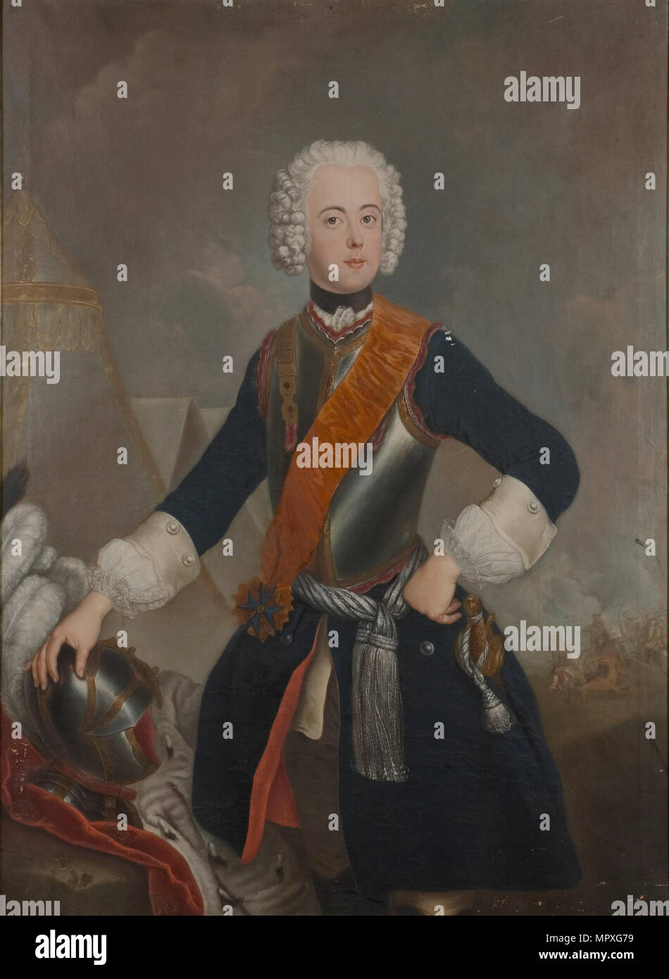 Porträt des Prinzen Heinrich von Preußen (1726-1802), 1740. Stockfoto