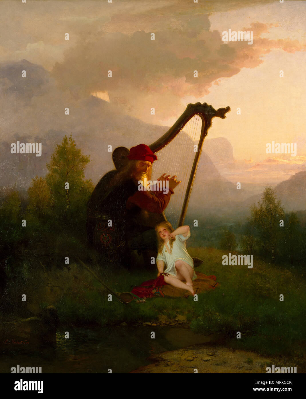 King Heimer und Aslaug, 1856. Stockfoto