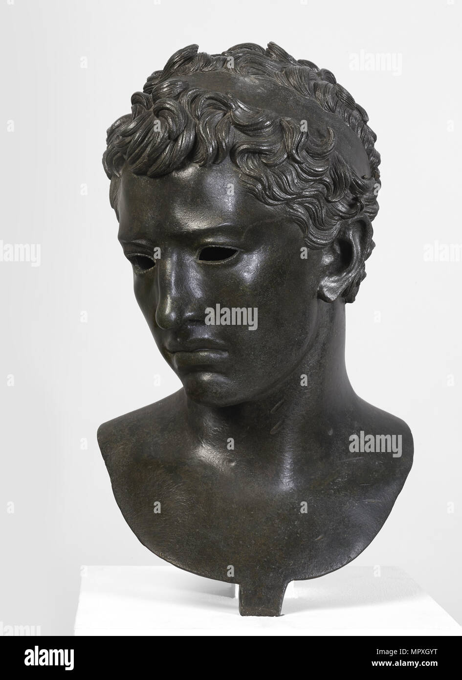 Der Kopf von Juba II., König von Numidien, von Volubilis, Marokko, 25 BC-23 CE. Stockfoto