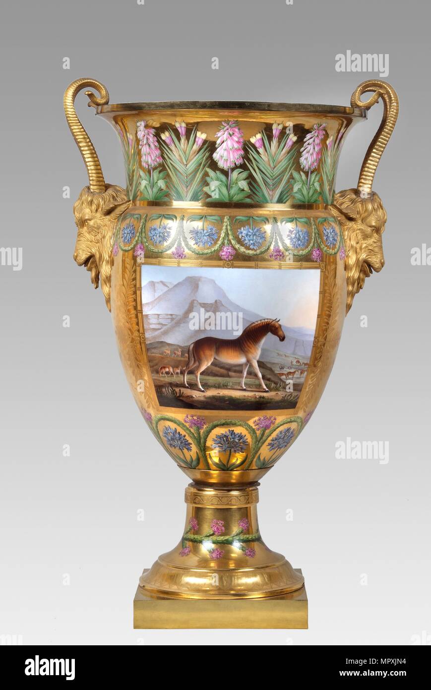 Vase mit der Darstellung eines Quagga, Apsley House, London. Artist: Unbekannt. Stockfoto