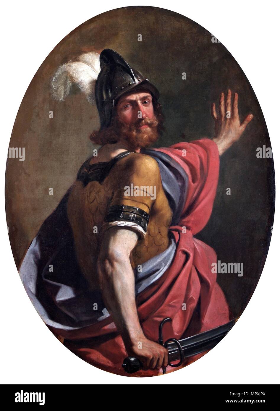 'Mars als Krieger", 1630. Artist: Guercino. Stockfoto