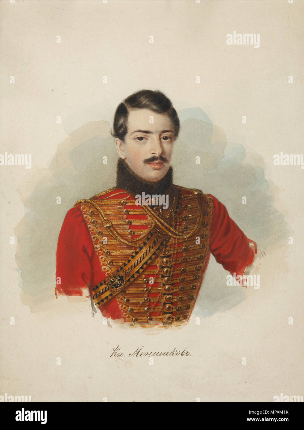 Prinz Wladimir Alexandrowitsch Menshikov (1816-1893), 1839. Stockfoto