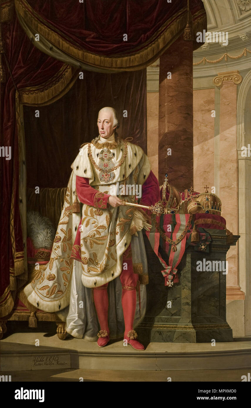 Porträt des Heiligen Römischen Kaiser Franz II. (1768-1835) im Gewand des Ordens der Leopold, 1811. Stockfoto