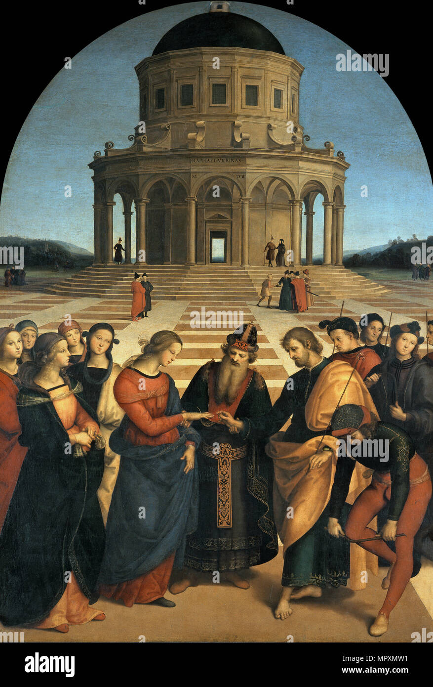 Die Ehe der Jungfrau (Sposalizio della Vergine), 1504. Stockfoto