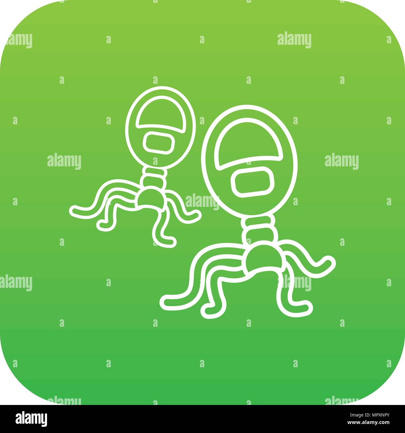 Protozoen virus Symbol grün Vektor Stock Vektor