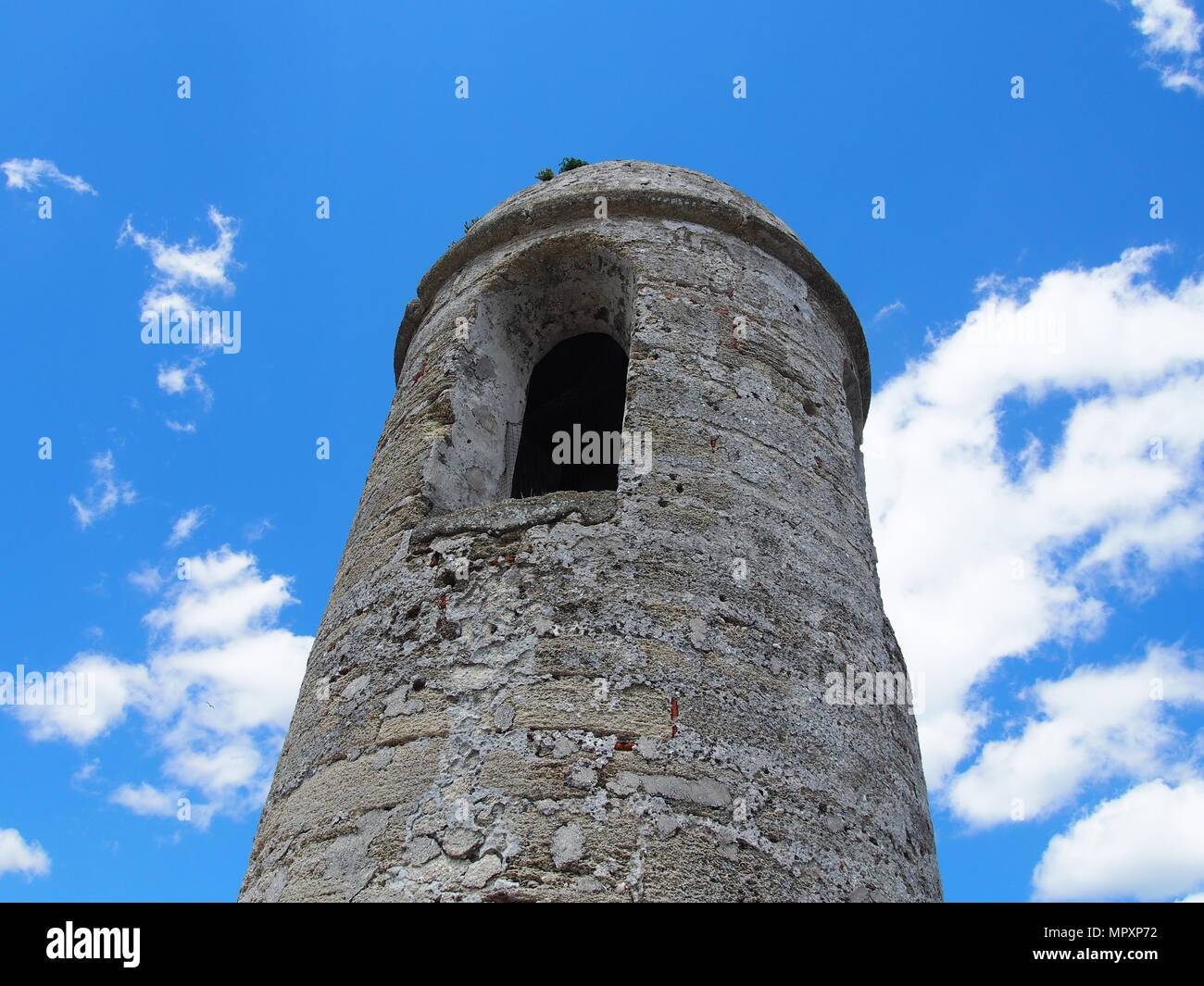 Vigia de San Carlos Watch Tower am Castillo de San Marcos, St. Augustine, Florida, USA, 2018, © katharine Andriotis Stockfoto