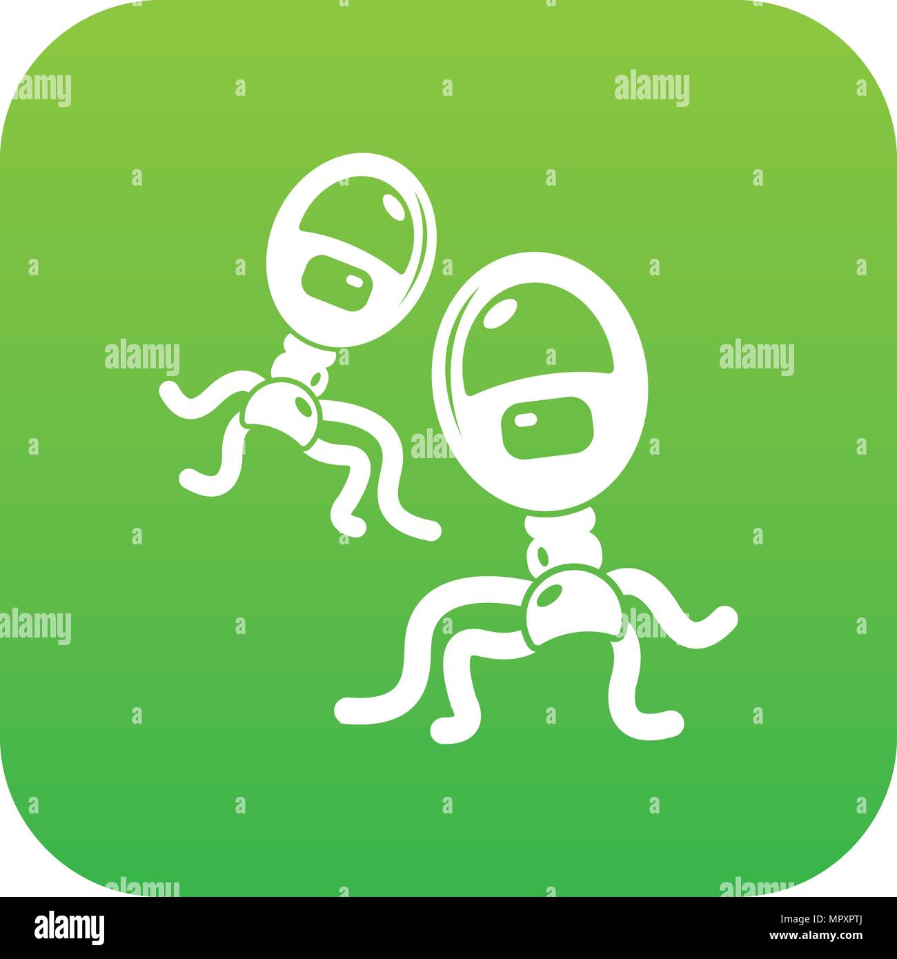 Protozoen virus Symbol grün Vektor Stock Vektor