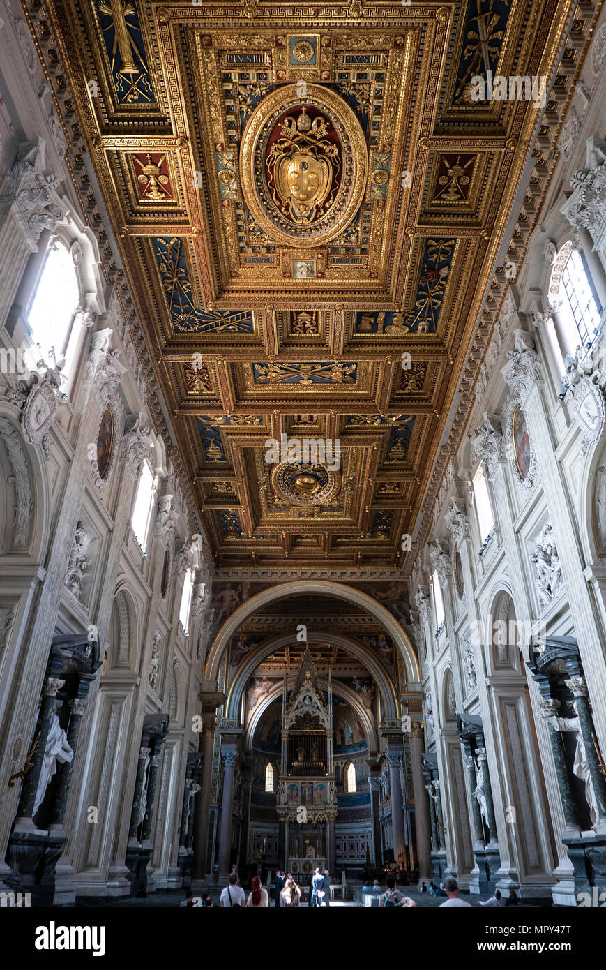 Archbasilica, San Giovanni in Laterano, Rom." Die Kathedrale des Erlösers und des Heiligen Johannes des Täufers und des Evangelisten in der Lateran-basilika' Stockfoto