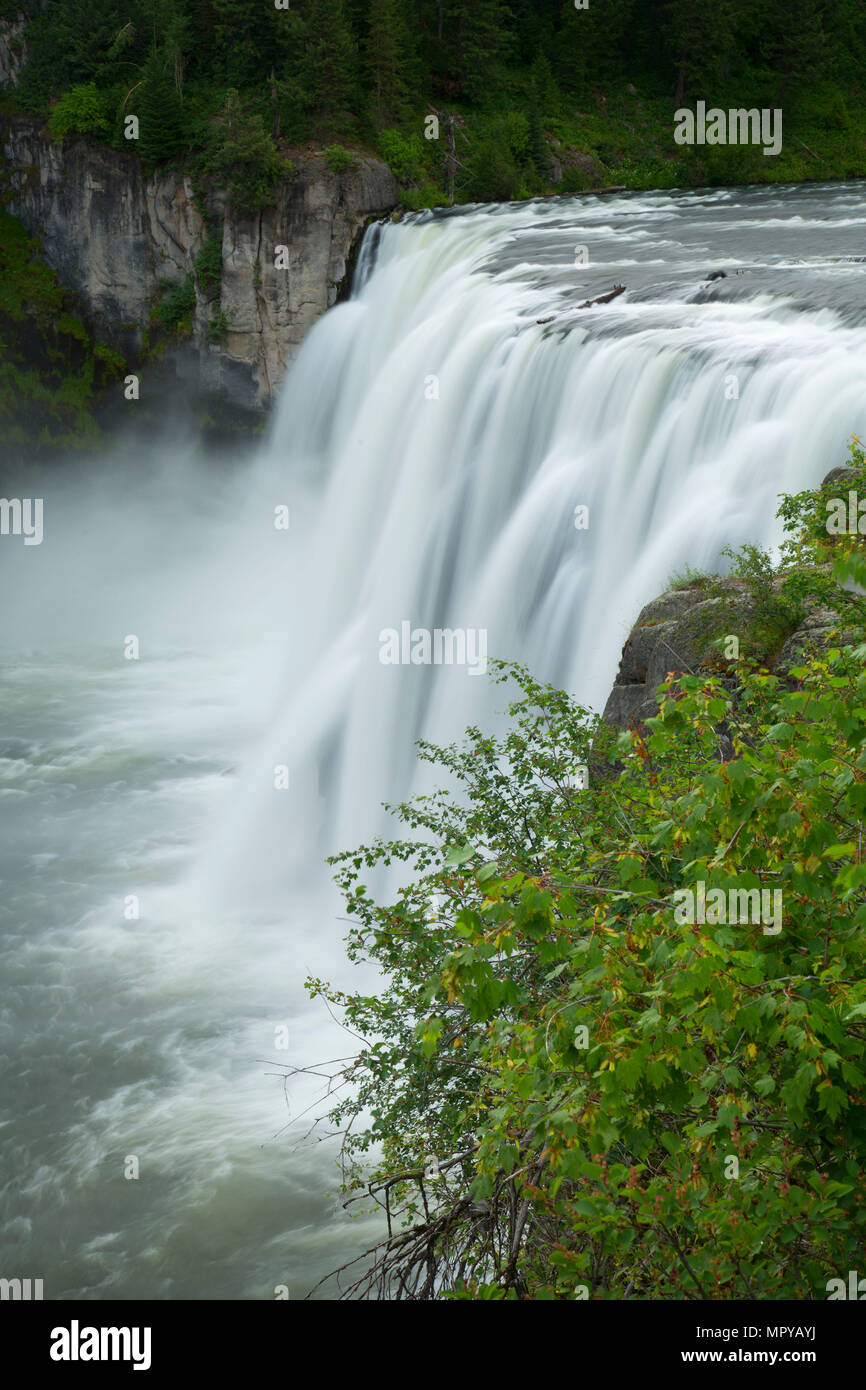 Upper Mesa Falls, Mesa Falls Scenic Byway, Targhee National Forest, Idaho Stockfoto