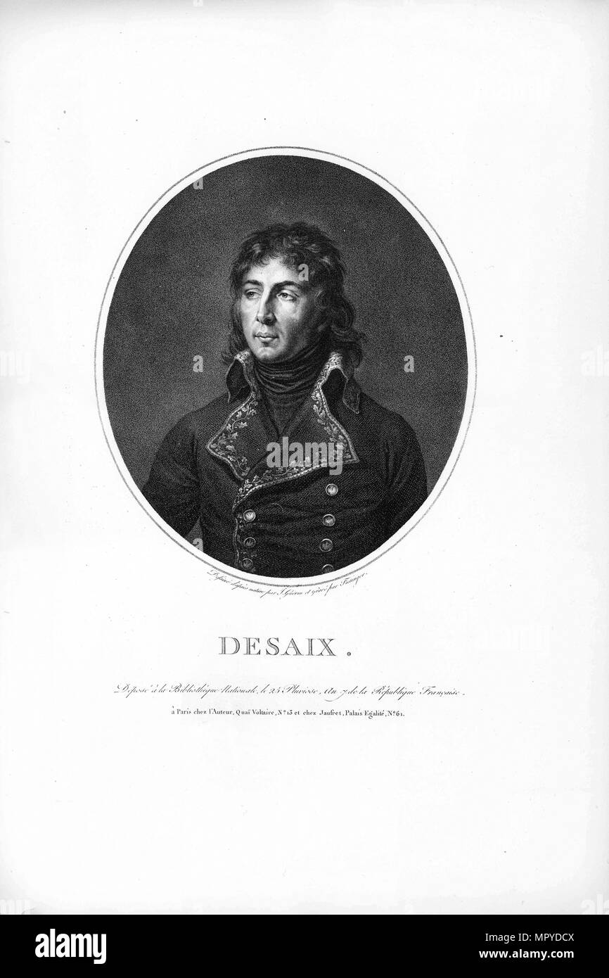 Louis Charles Antoine Desaix (1768-1800), 1798. Stockfoto