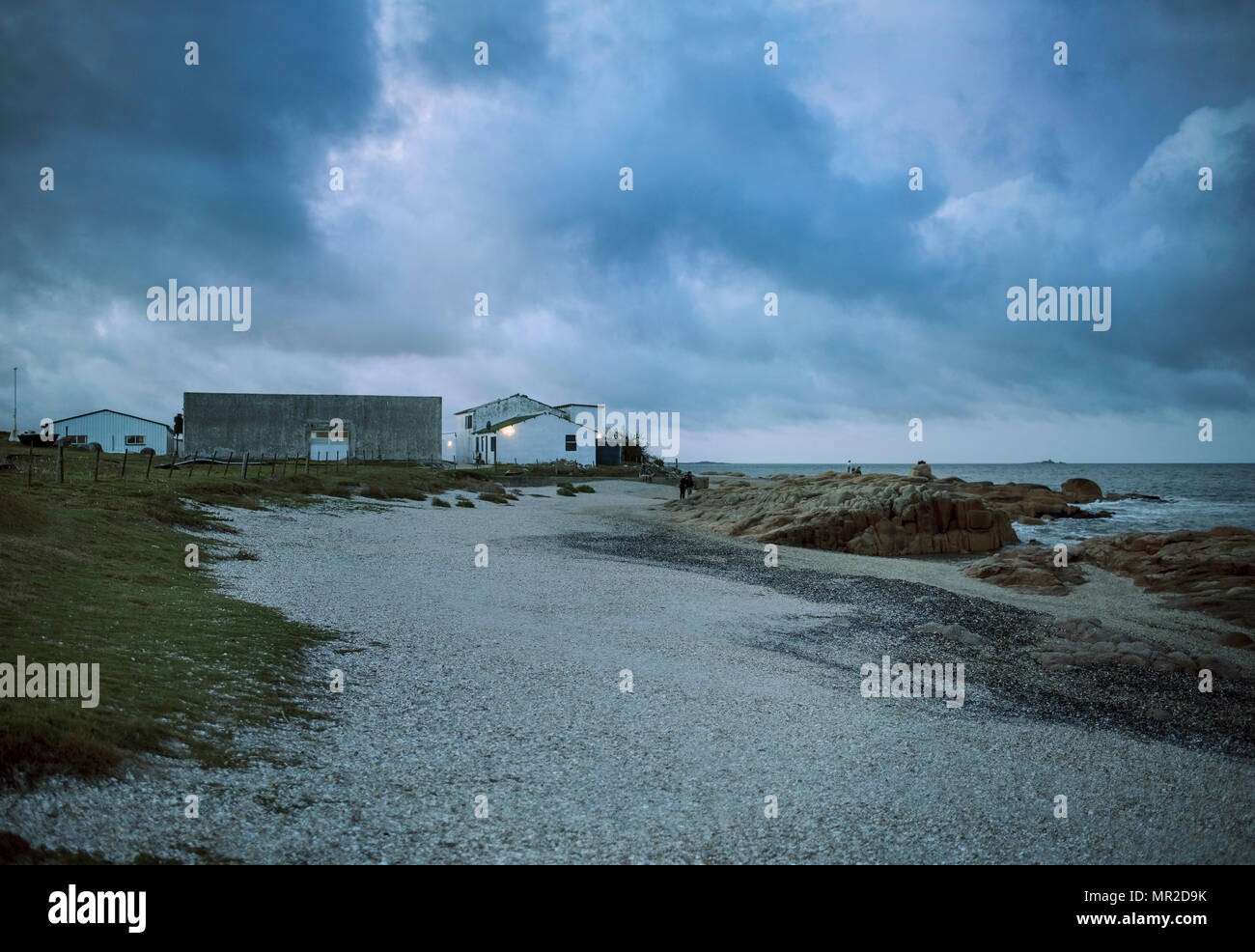 Der Strand von Cabo Polonio während der Dämmerung. Uruguay Stockfoto