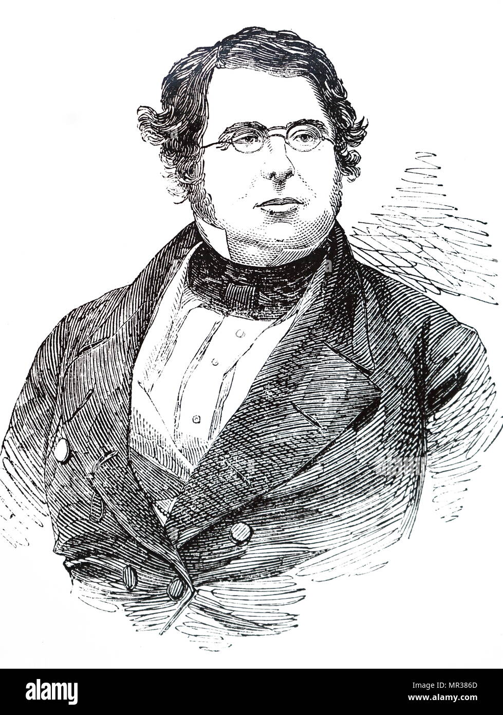 Porträt von William Parsons, 3rd Earl of Rosse (1800-1867) Irischer Astronom. Seine Arbeit wurde in Birr Castle, wo er das größte Teleskop - die Rosse Teleskop/große Teleskop, bis zum Abschluss der Hooker Teleskop gebaut hatte. Vom 19. Jahrhundert Stockfoto