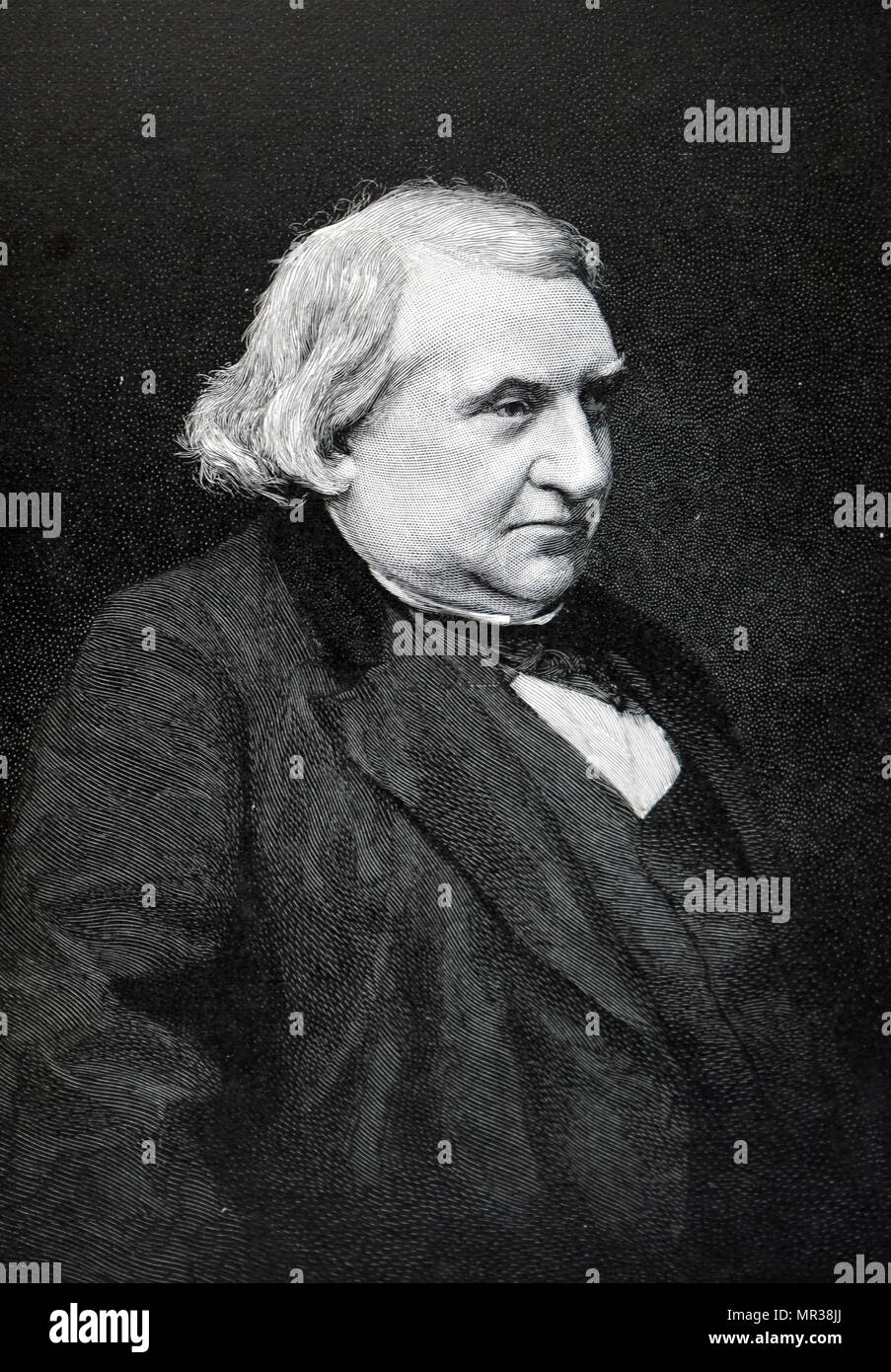 Portrait von Ernest Renan (1823-1892), ein französischer Experte für Semitische Sprachen und Kulturen, Philosoph, Historiker und Schriftsteller. Vom 19. Jahrhundert Stockfoto
