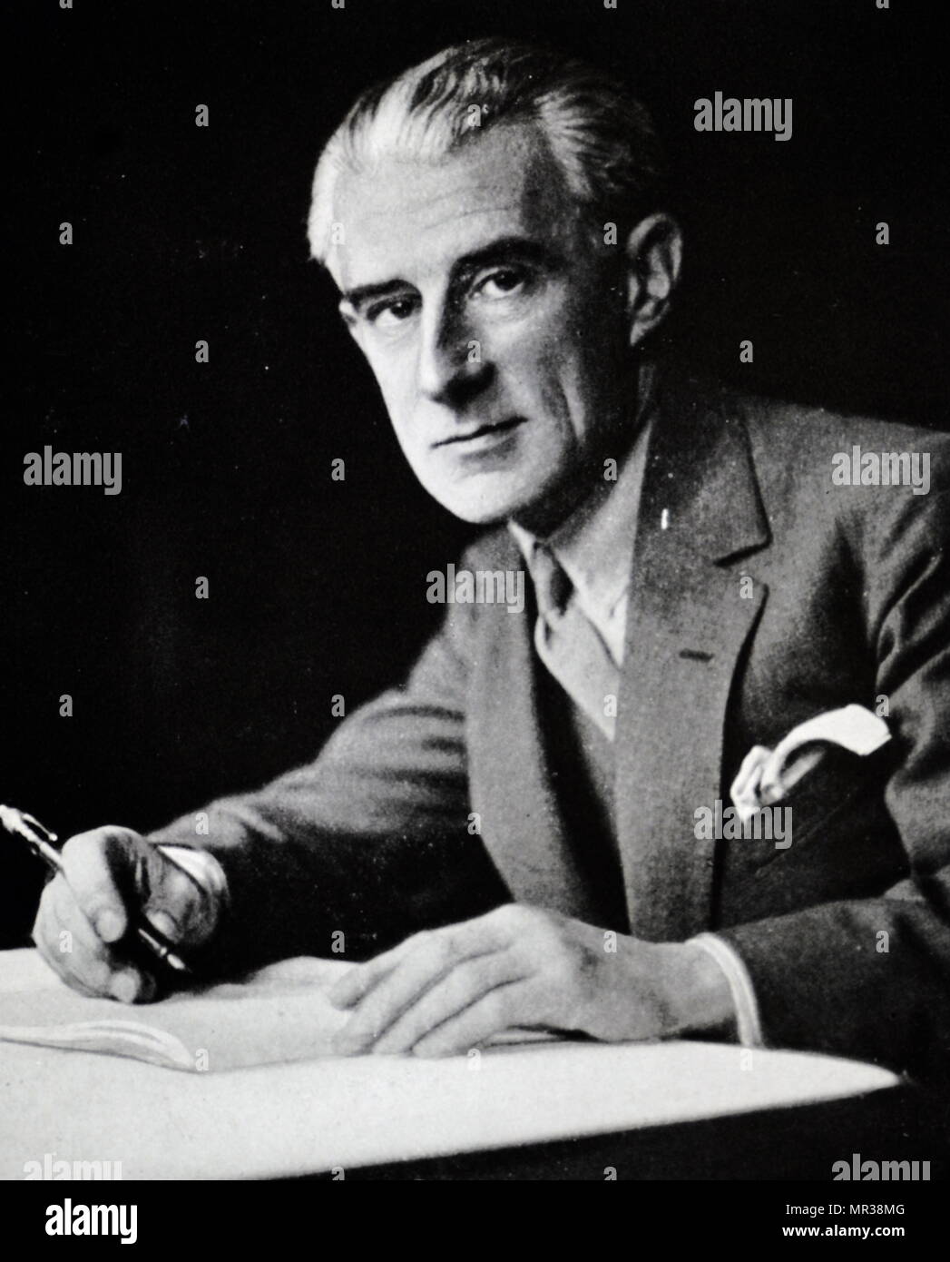 Fotografische Porträt von Maurice Ravel (1875-1937), französischer Komponist,  Pianist und Dirigent. Vom 20. Jahrhundert Stockfotografie - Alamy